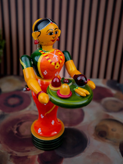 Kondapalli - Welcome Lady with Thambulam - 9 inch - WL5433