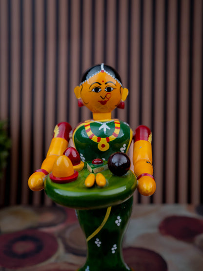 Kondapalli - Welcome Lady with Thambulam - 9 inch - WL5433