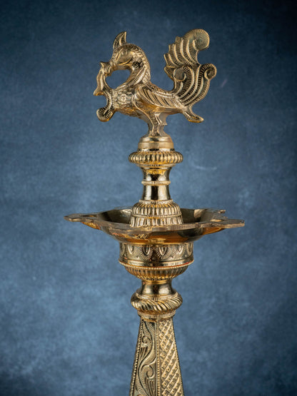 Brass Annapakshi Kuthu Vilakku - 27 Inch - WL5435