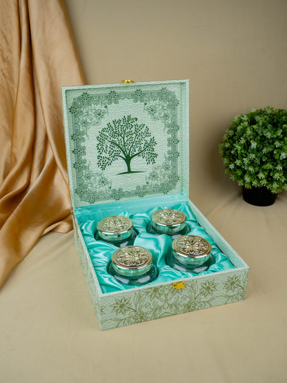 Decorative 4 Jar Dry Fruit Box - WL5447
