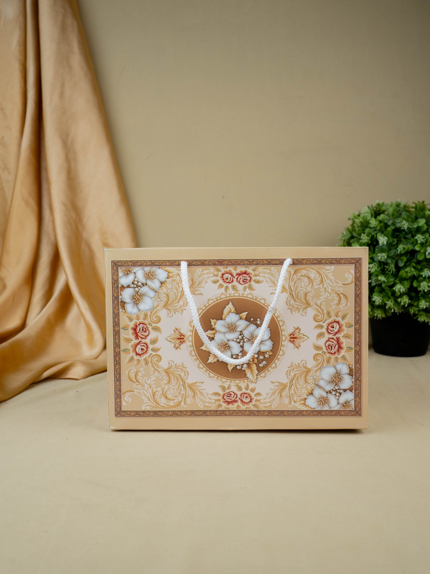 Decorative 2 Jar Dry Fruit Box with Bag - WL5448