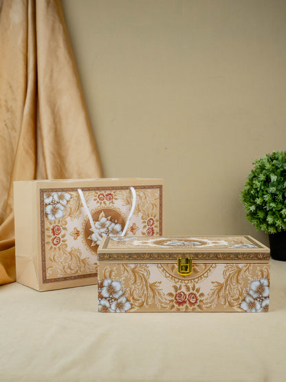 Decorative 2 Jar Dry Fruit Box with Bag - WL5448