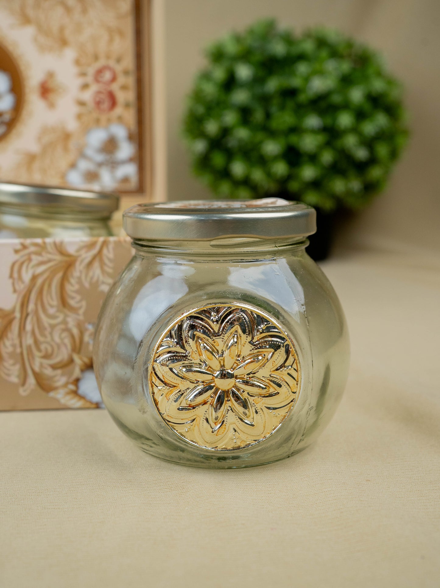 Decorative 2 Jar Dry Fruit Box with Bag - WL5448