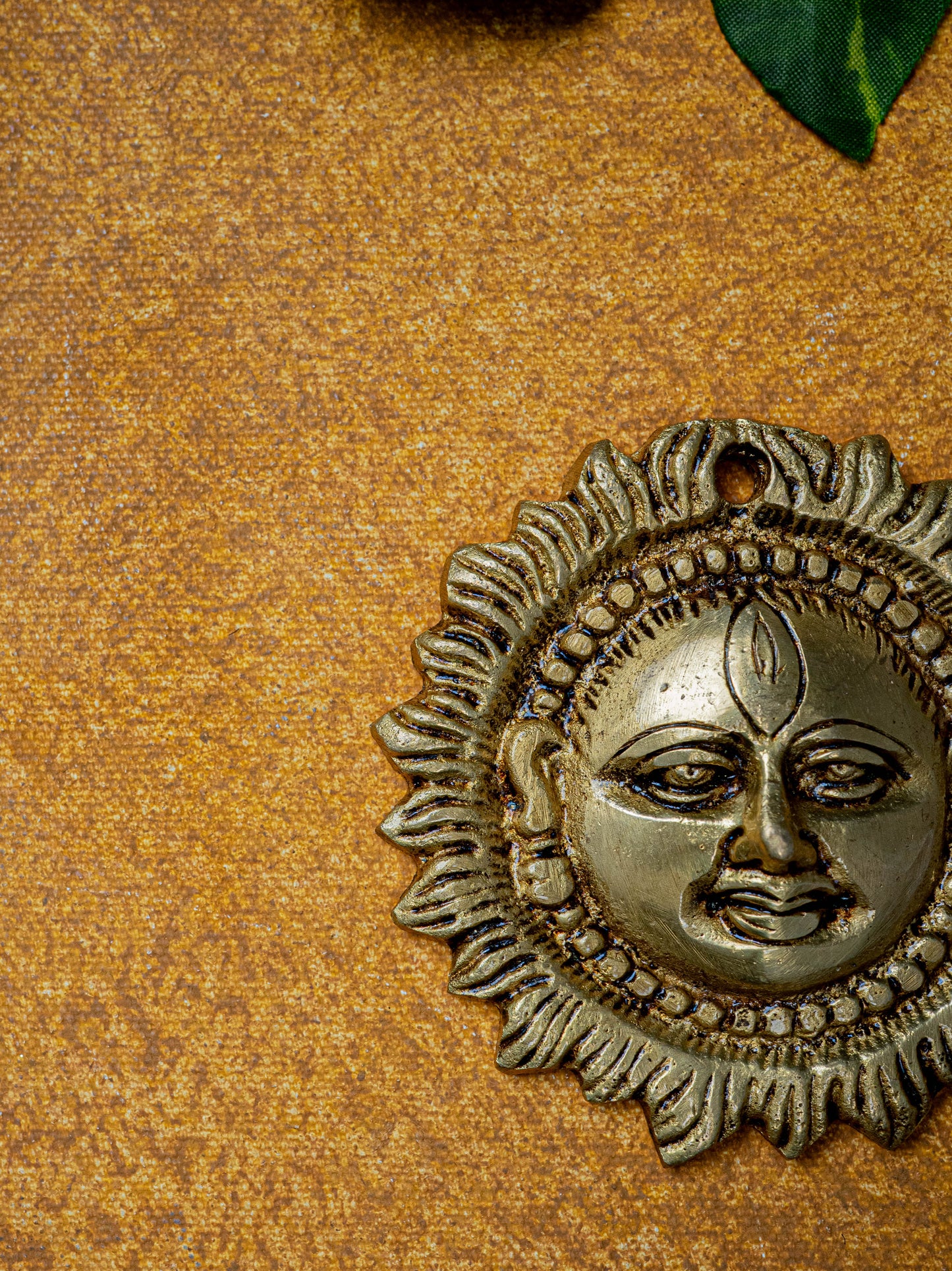Brass Sun Face Wall Hanging - 3 inch - WL5451