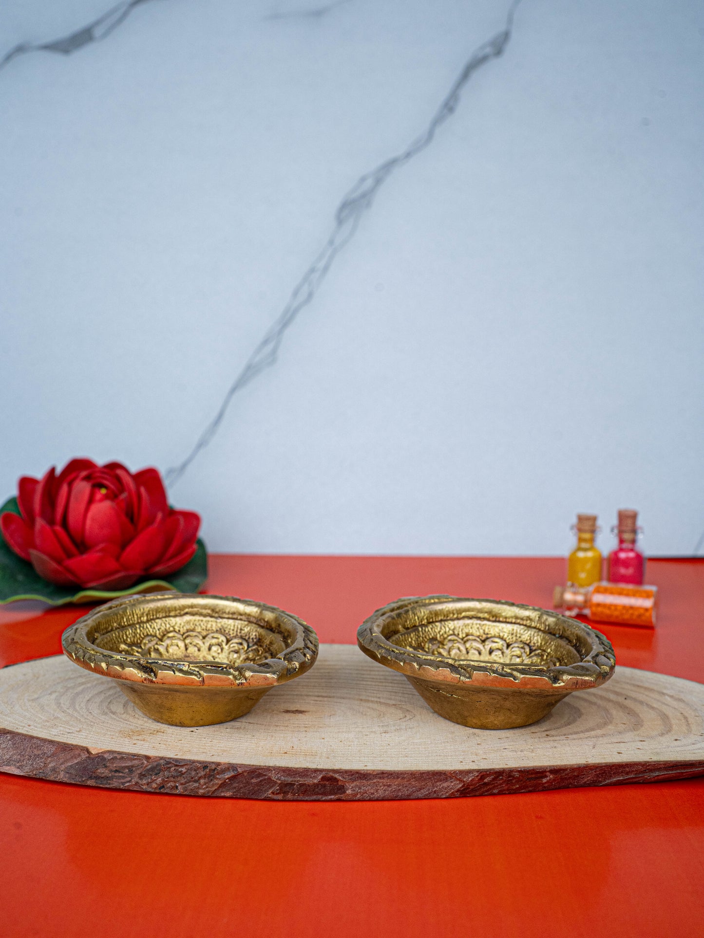 Brass Diya - Set of 2 - 3 inch - WL5455