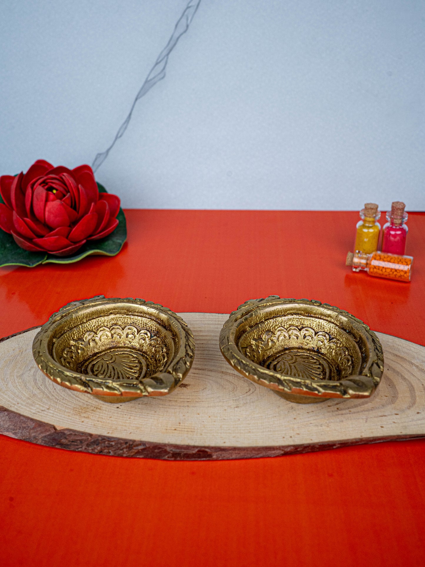 Brass Diya - Set of 2 - 3 inch - WL5455