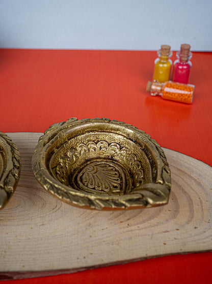Brass Diya - Set of 2 - 3 inch - WL5455