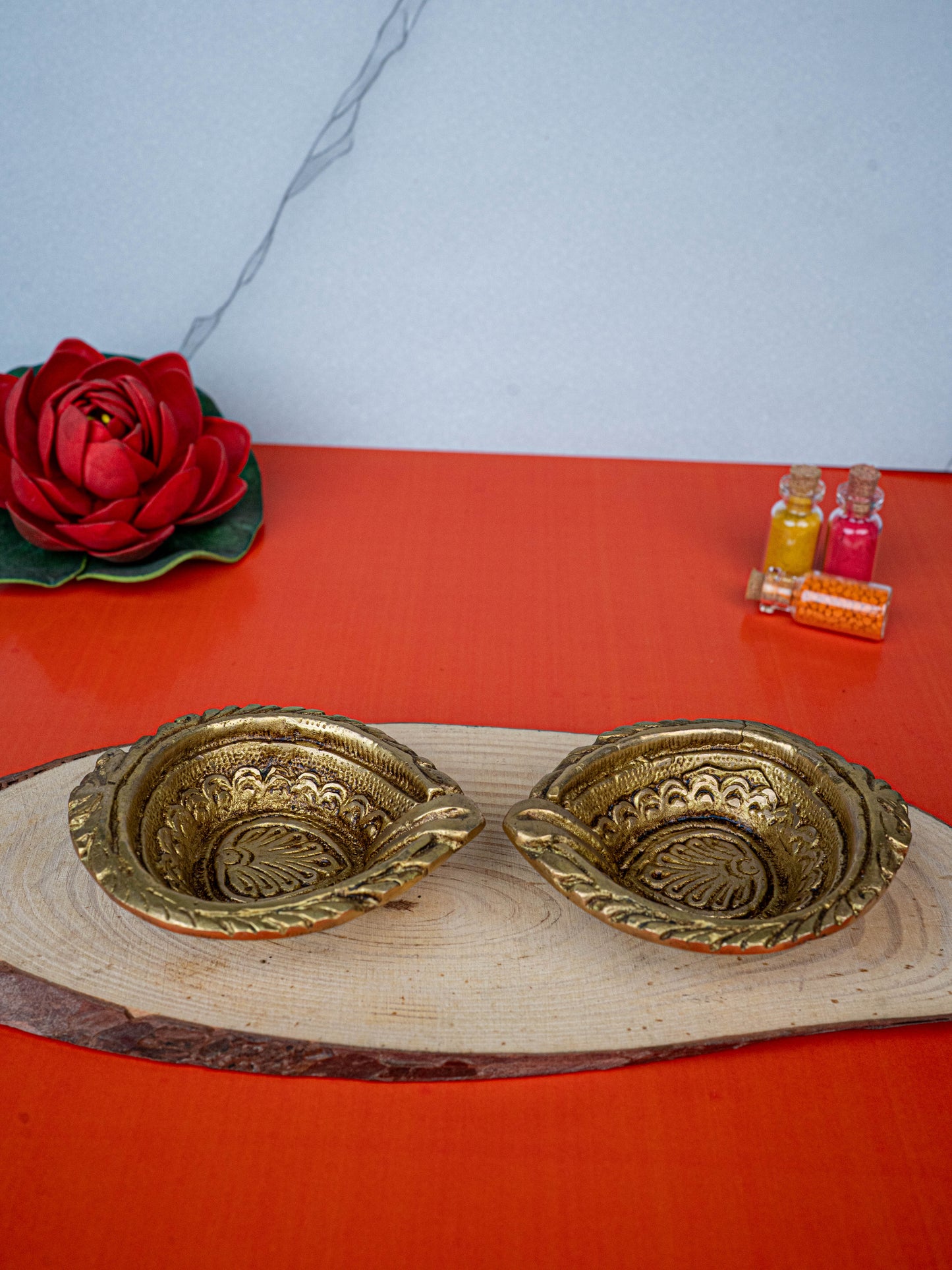 Brass Diya - Set of 2 - 3 inch - WL5455