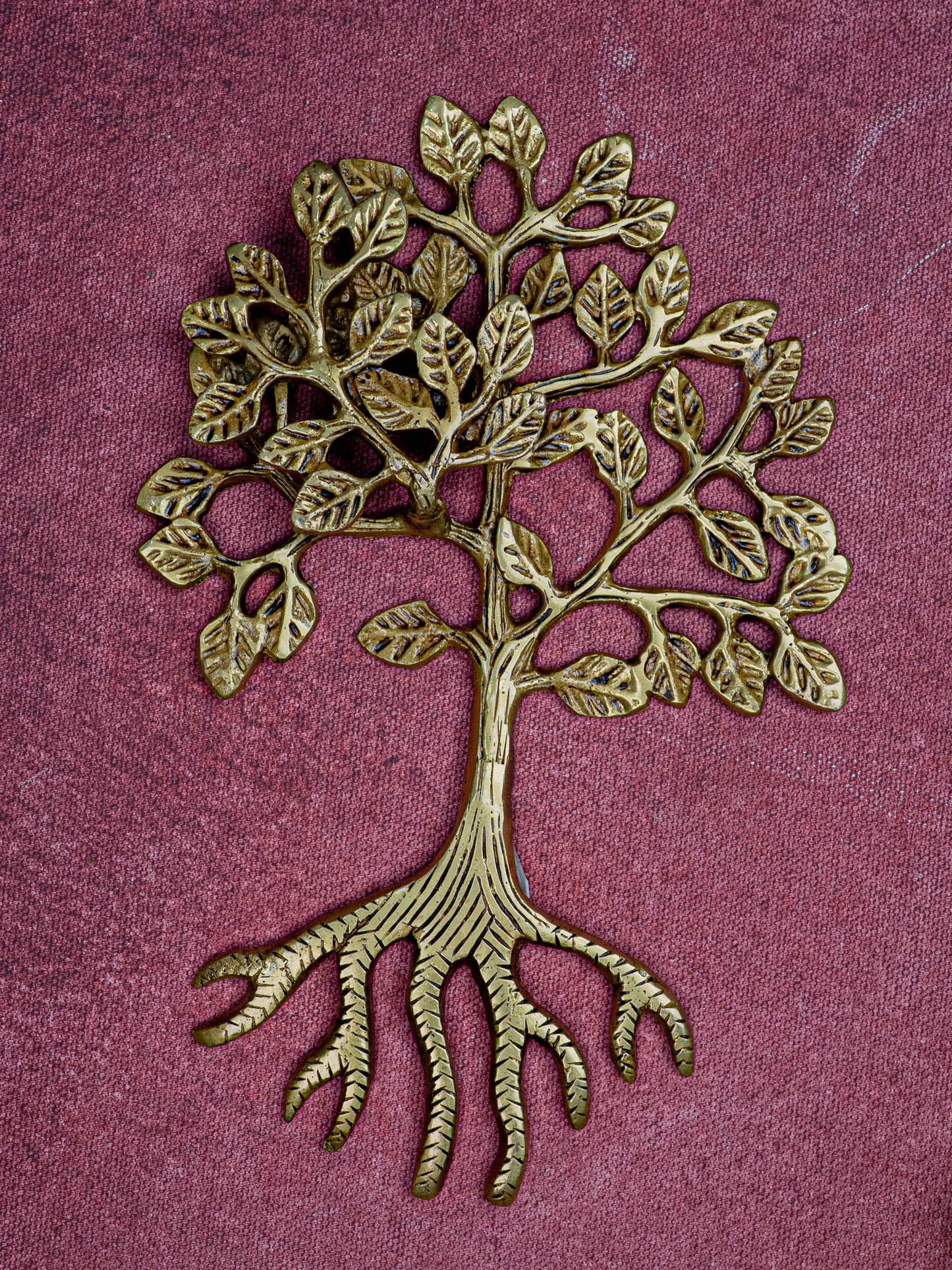 Brass Kalpavriksha Tree with Root - 8 inch - WL5457