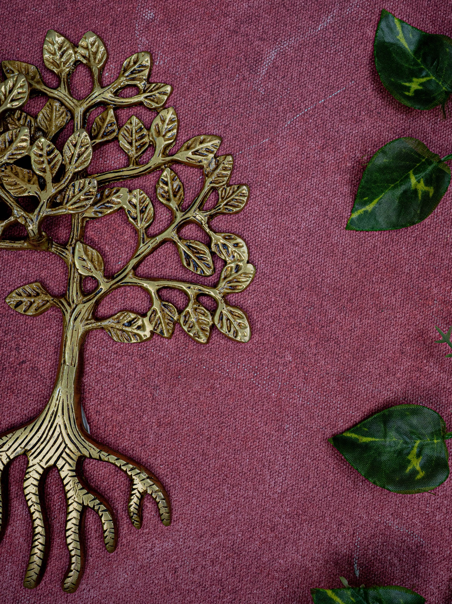 Brass Kalpavriksha Tree with Root - 8 inch - WL5457