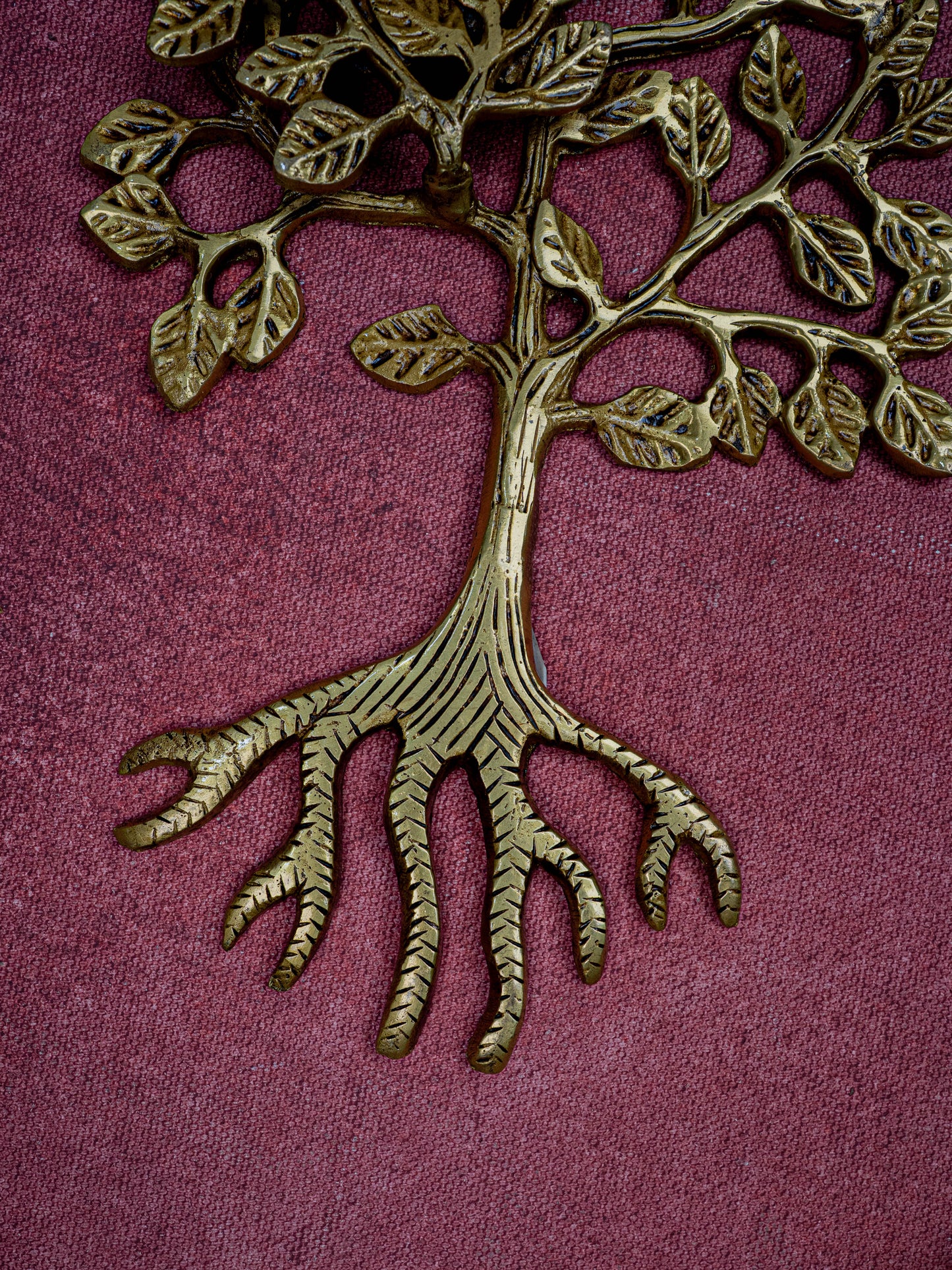 Brass Kalpavriksha Tree with Root - 8 inch - WL5457
