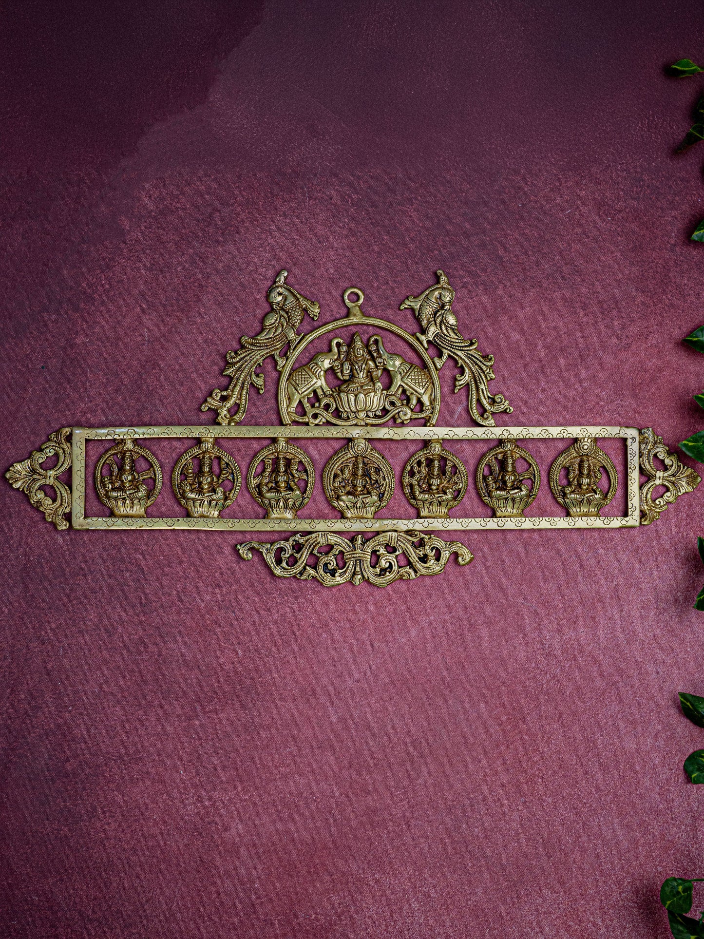 Brass Ashtalakshmi Wall Hanging - 11 inch - WL5461
