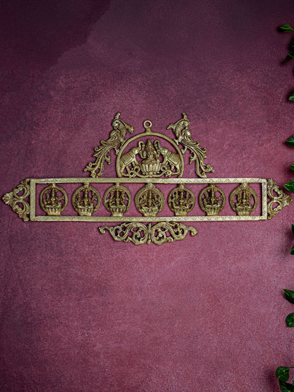 Brass Ashtalakshmi Wall Hanging - 11 inch - WL5461