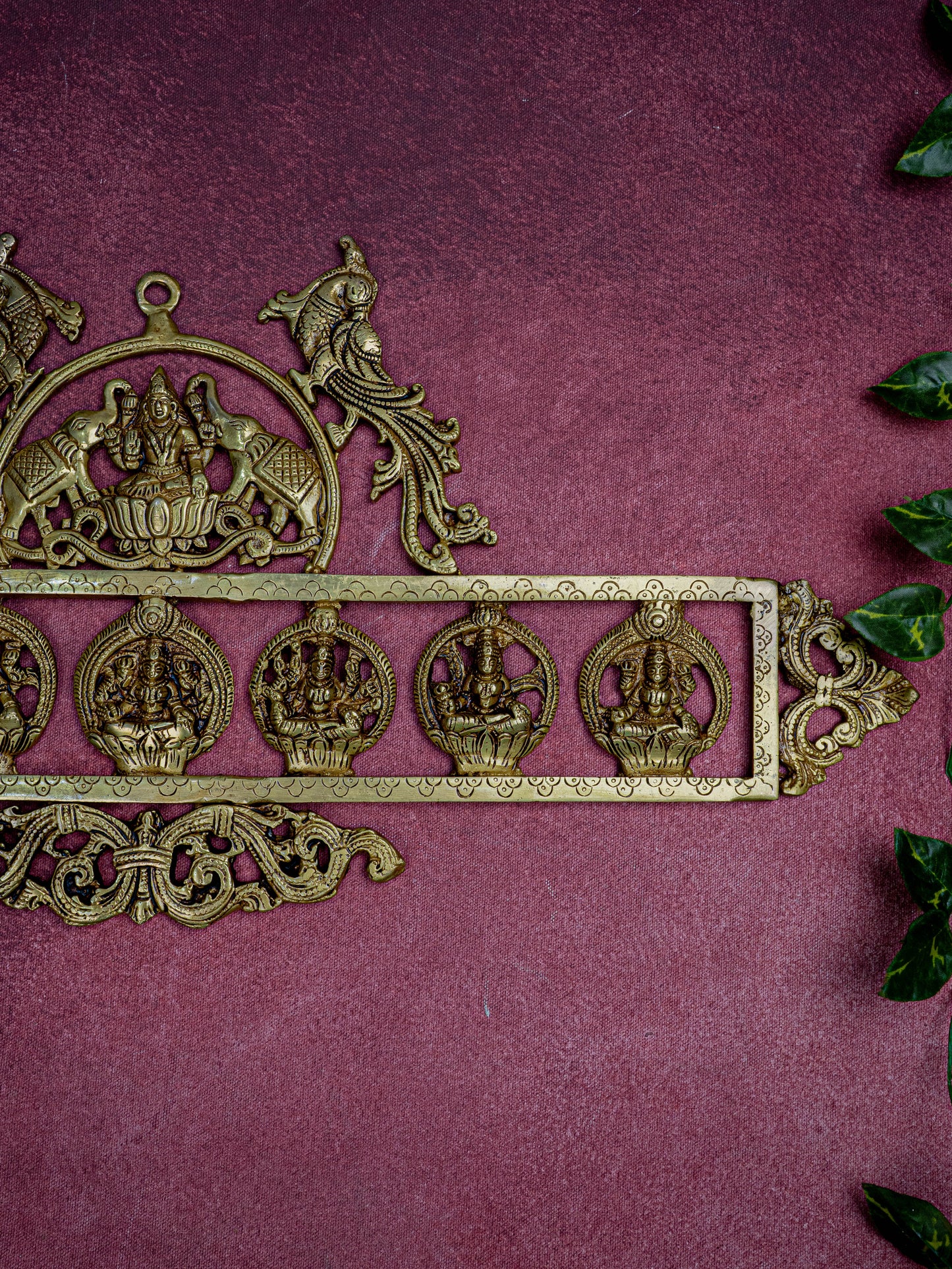 Brass Ashtalakshmi Wall Hanging - 11 inch - WL5461
