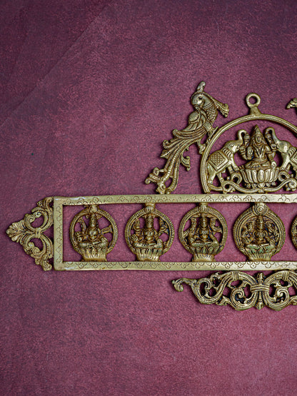 Brass Ashtalakshmi Wall Hanging - 11 inch - WL5461