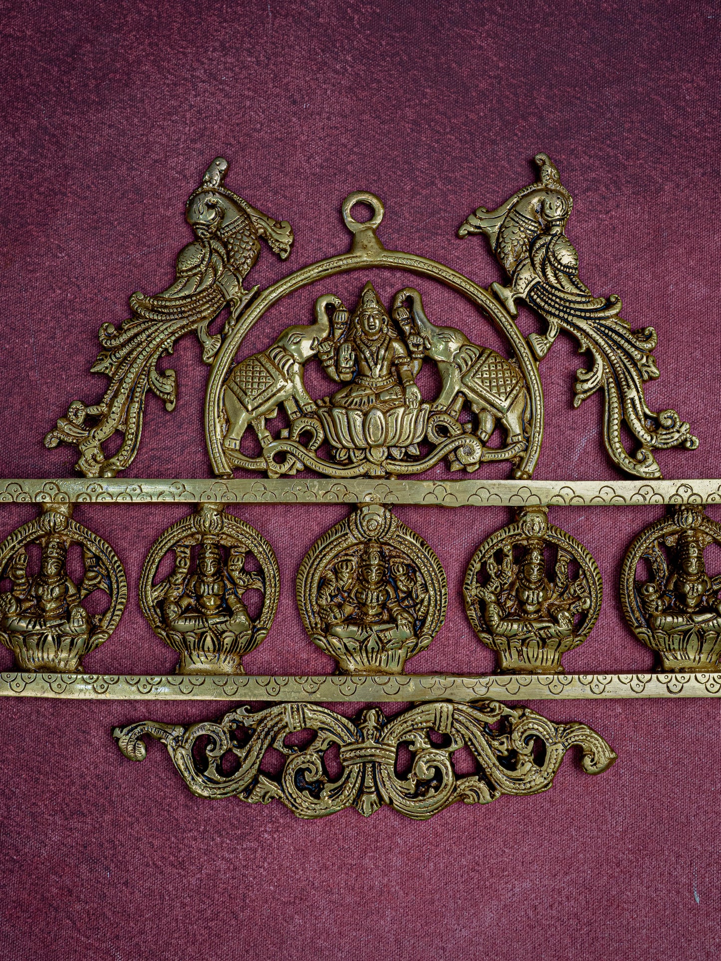 Brass Ashtalakshmi Wall Hanging - 11 inch - WL5461