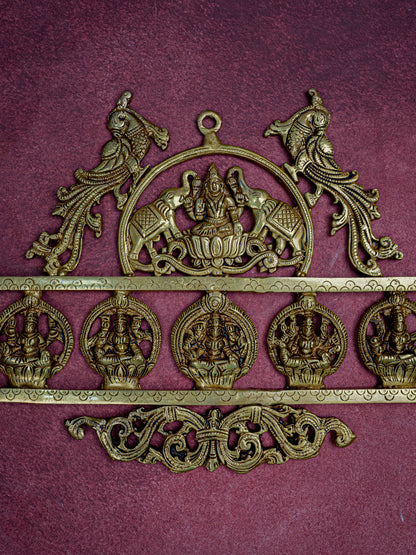 Brass Ashtalakshmi Wall Hanging - 11 inch - WL5461