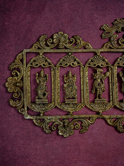 Brass Dasavatharam Wall Hanging - 36 inch - WL5462