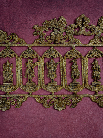 Brass Dasavatharam Wall Hanging - 36 inch - WL5462