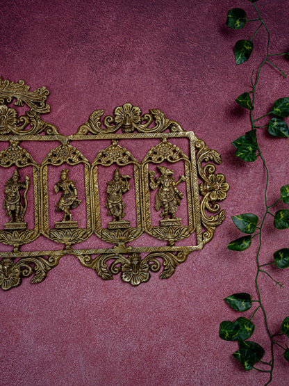 Brass Dasavatharam Wall Hanging - 36 inch - WL5462