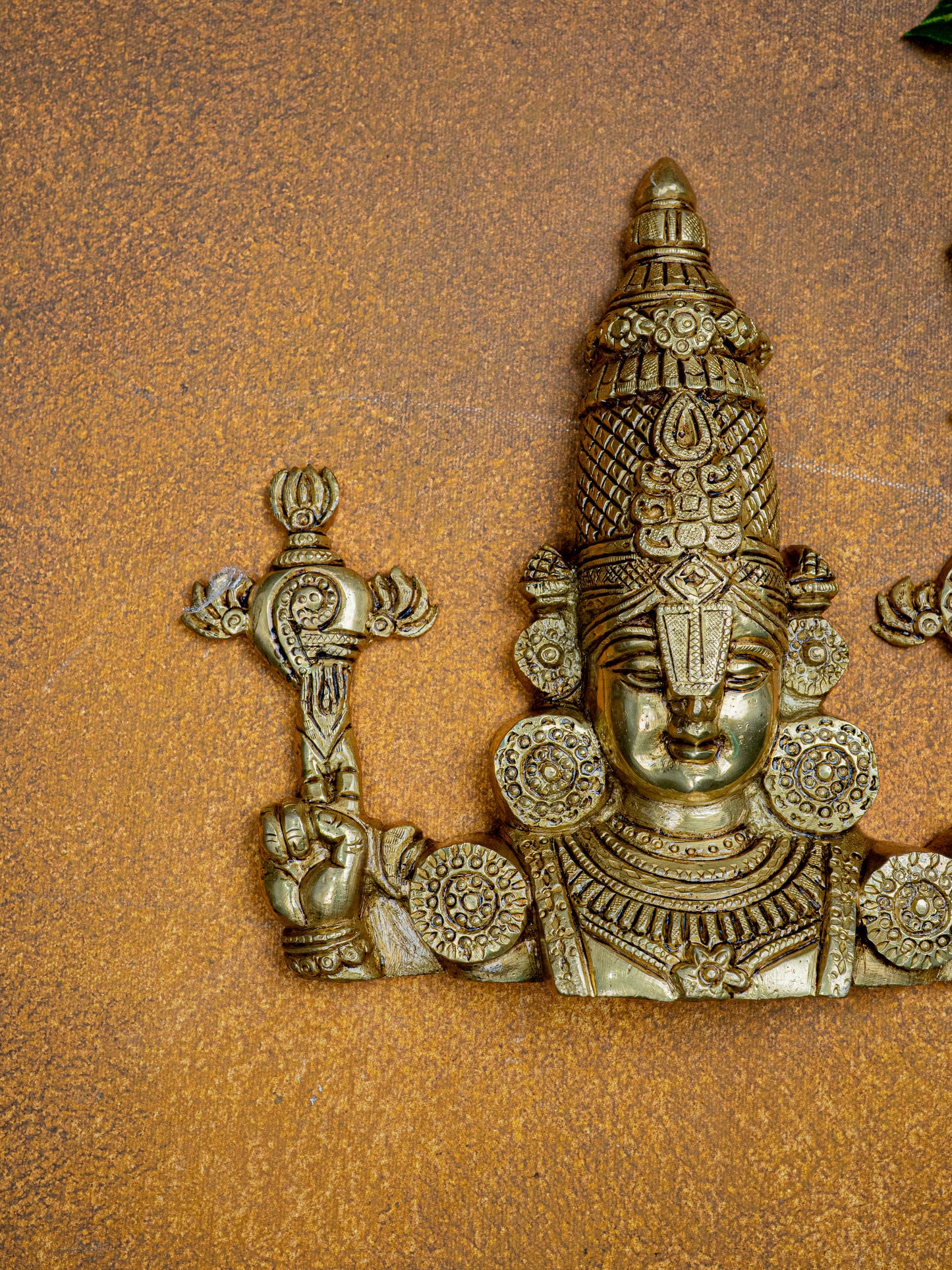 Brass Tirupathi Balaji Wall Hanging - 9 inch - WL5463