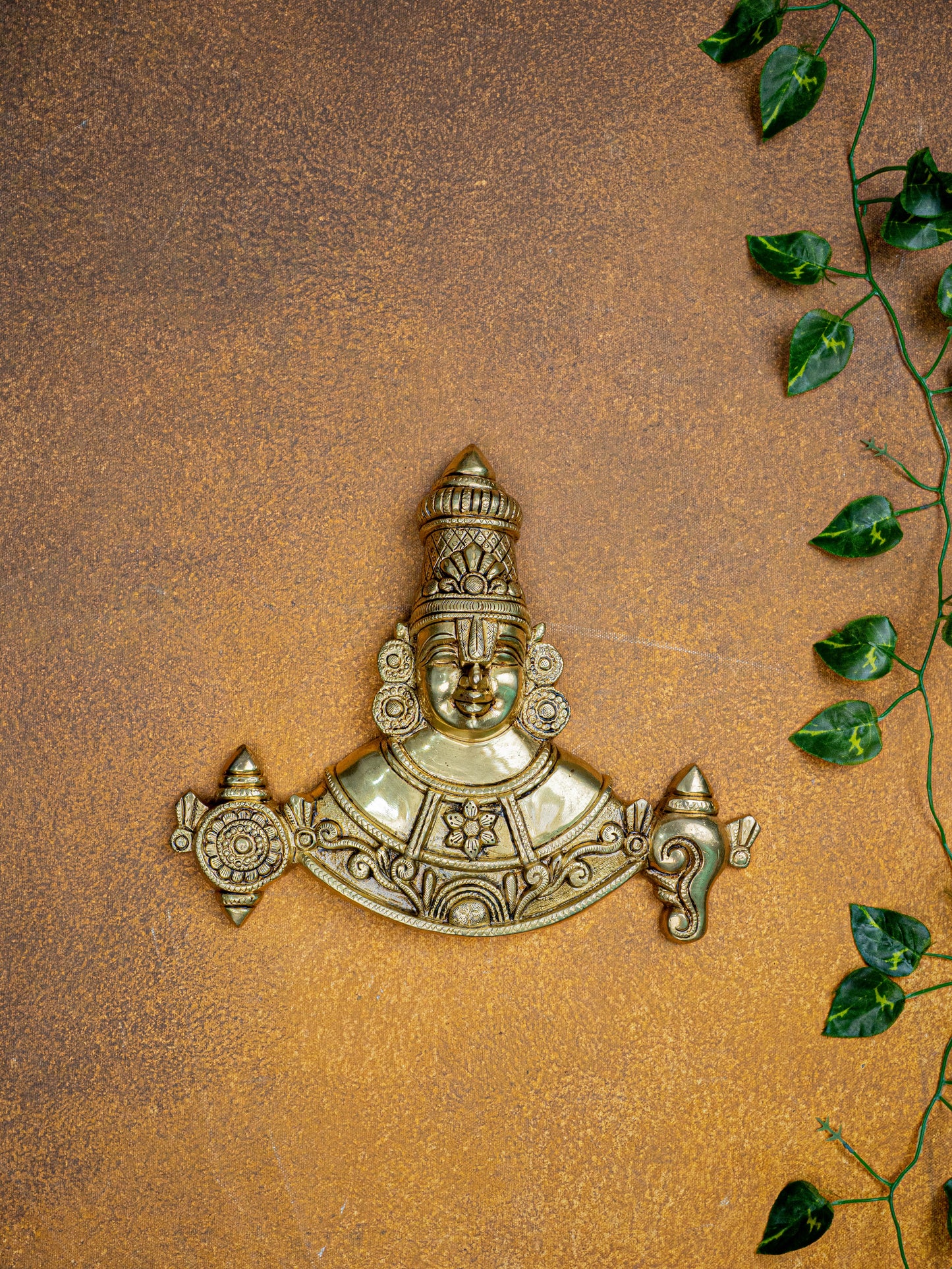 Brass Tirupathi Balaji Wall Hanging - 9 inch - WL5465