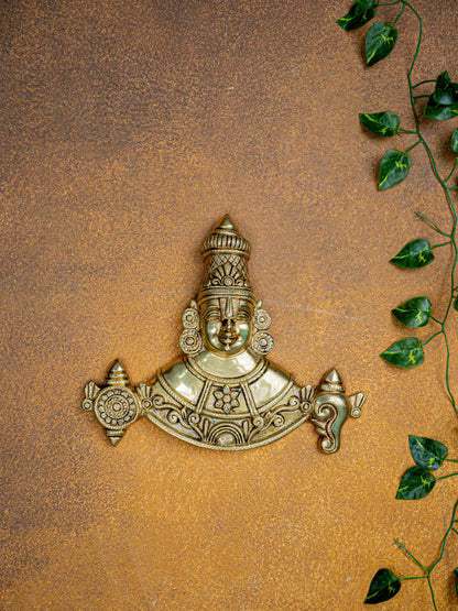 Brass Tirupathi Balaji Wall Hanging - 9 inch - WL5465