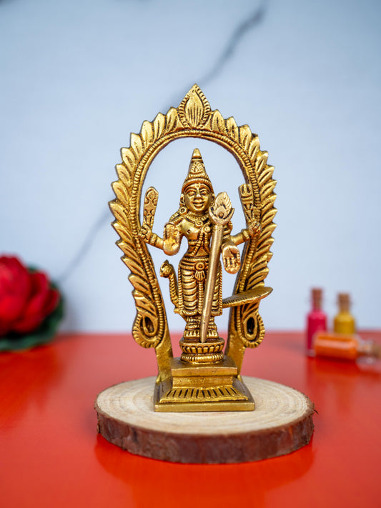 Brass Murugan Idol - 5 inch - WL5482
