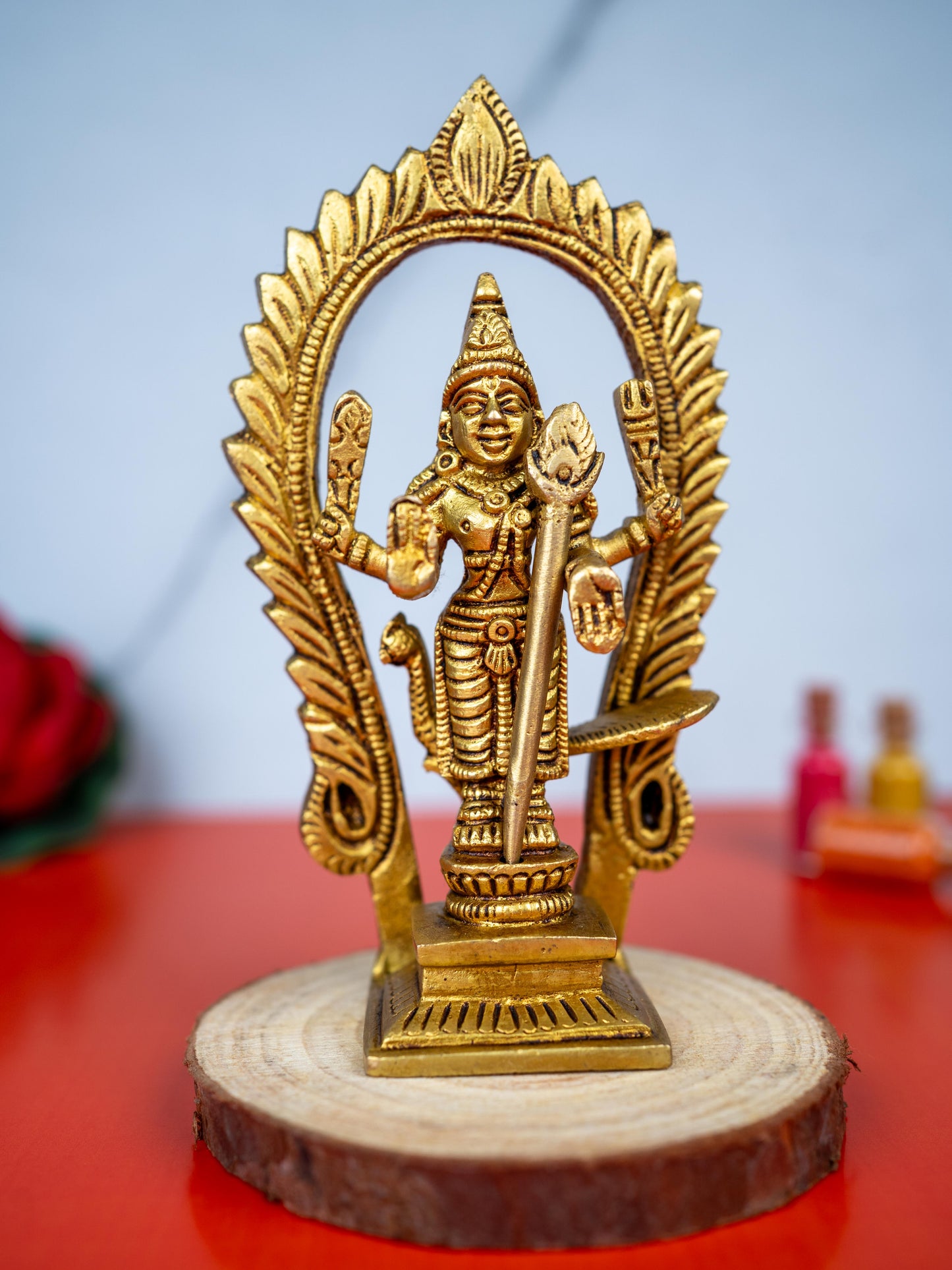 Brass Murugan Idol - 5 inch - WL5482