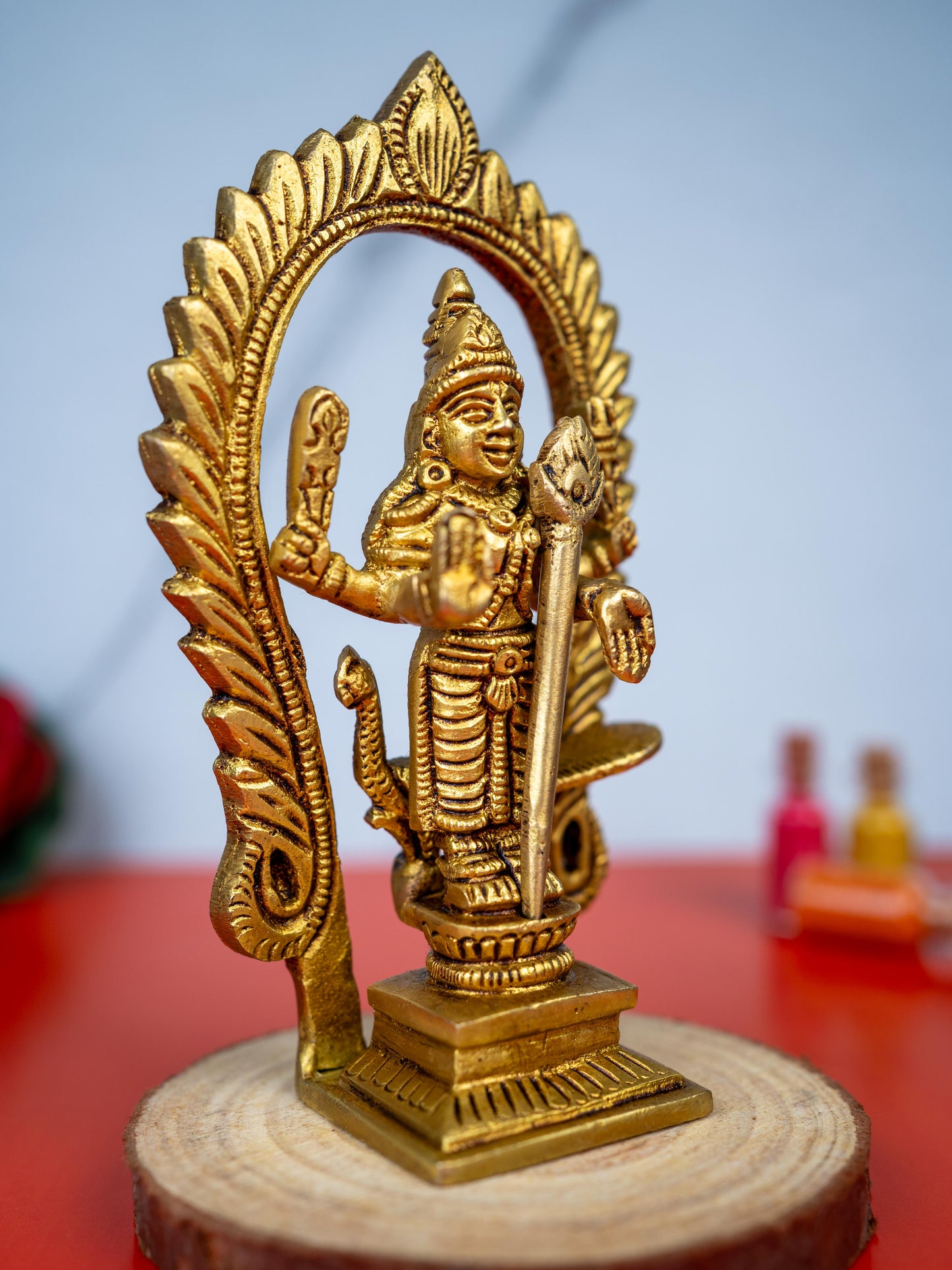 Brass Murugan Idol - 5 inch - WL5482