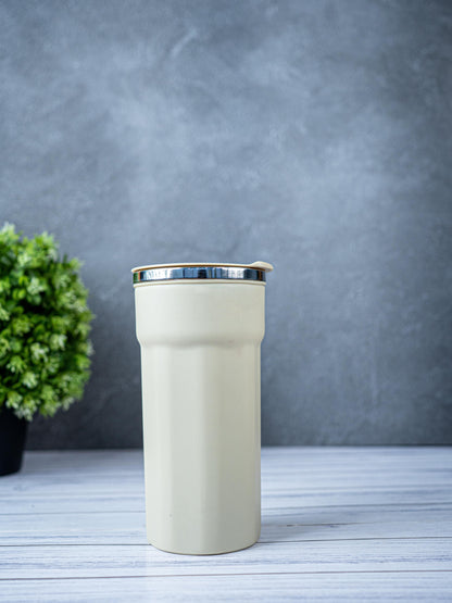 Insulated Mug with Lid - 6 inch - Beige - WL5492-1