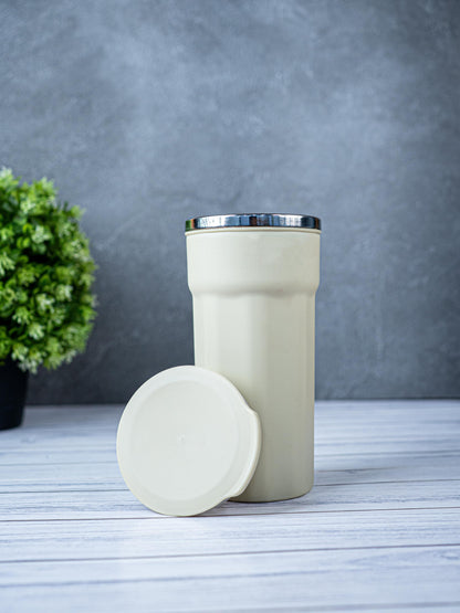Insulated Mug with Lid - 6 inch - Beige - WL5492-1