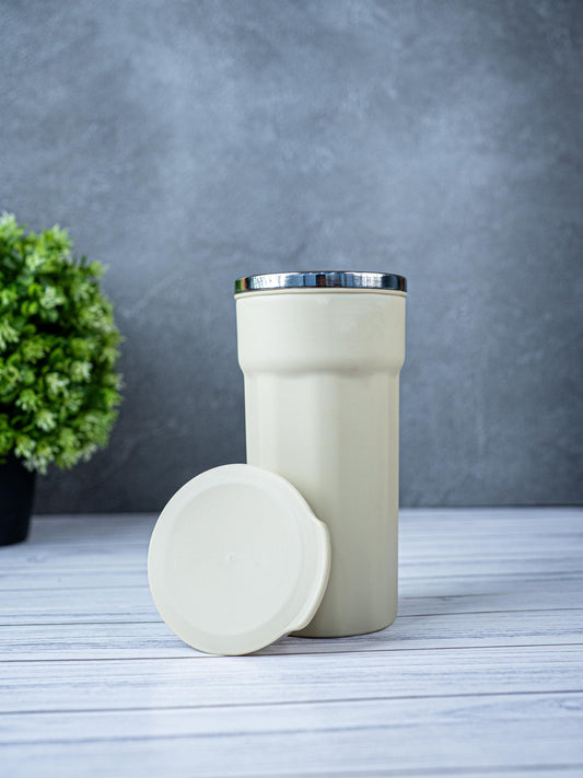 Insulated Mug with Lid - 6 inch - Beige - WL5492-1