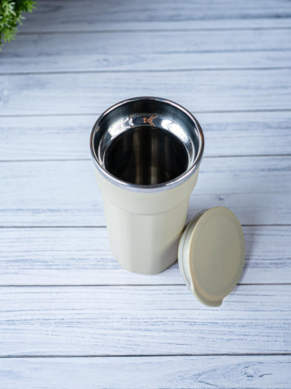 Insulated Mug with Lid - 6 inch - Beige - WL5492-1