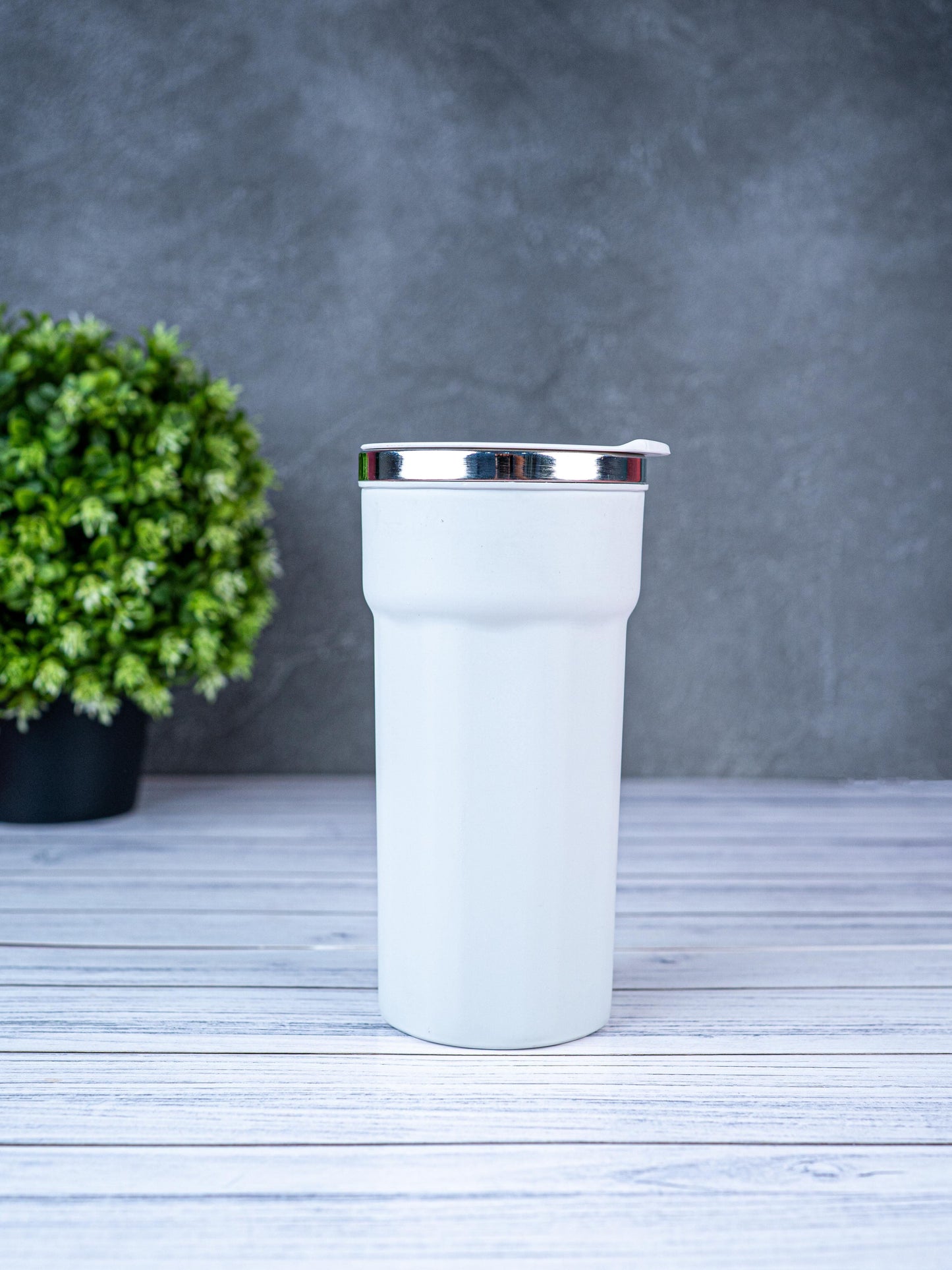 Insulated Mug with Lid - 6 inch - Grey - WL5492-2