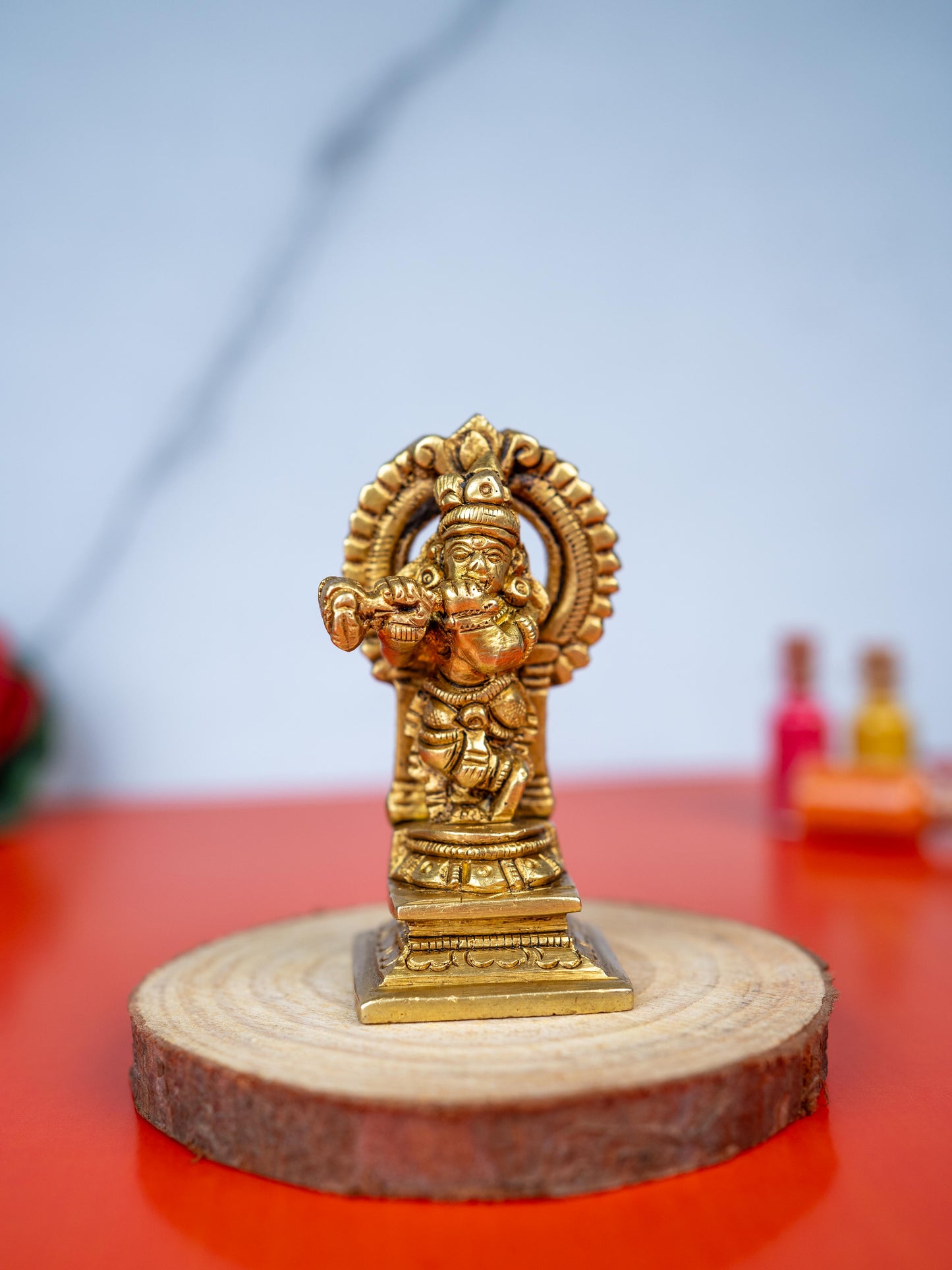 Brass Krishna Idol - 3 inch - WL5494