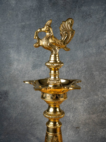 Brass Annapakshi Kuthu Vilakku - 21 inch - WL5506