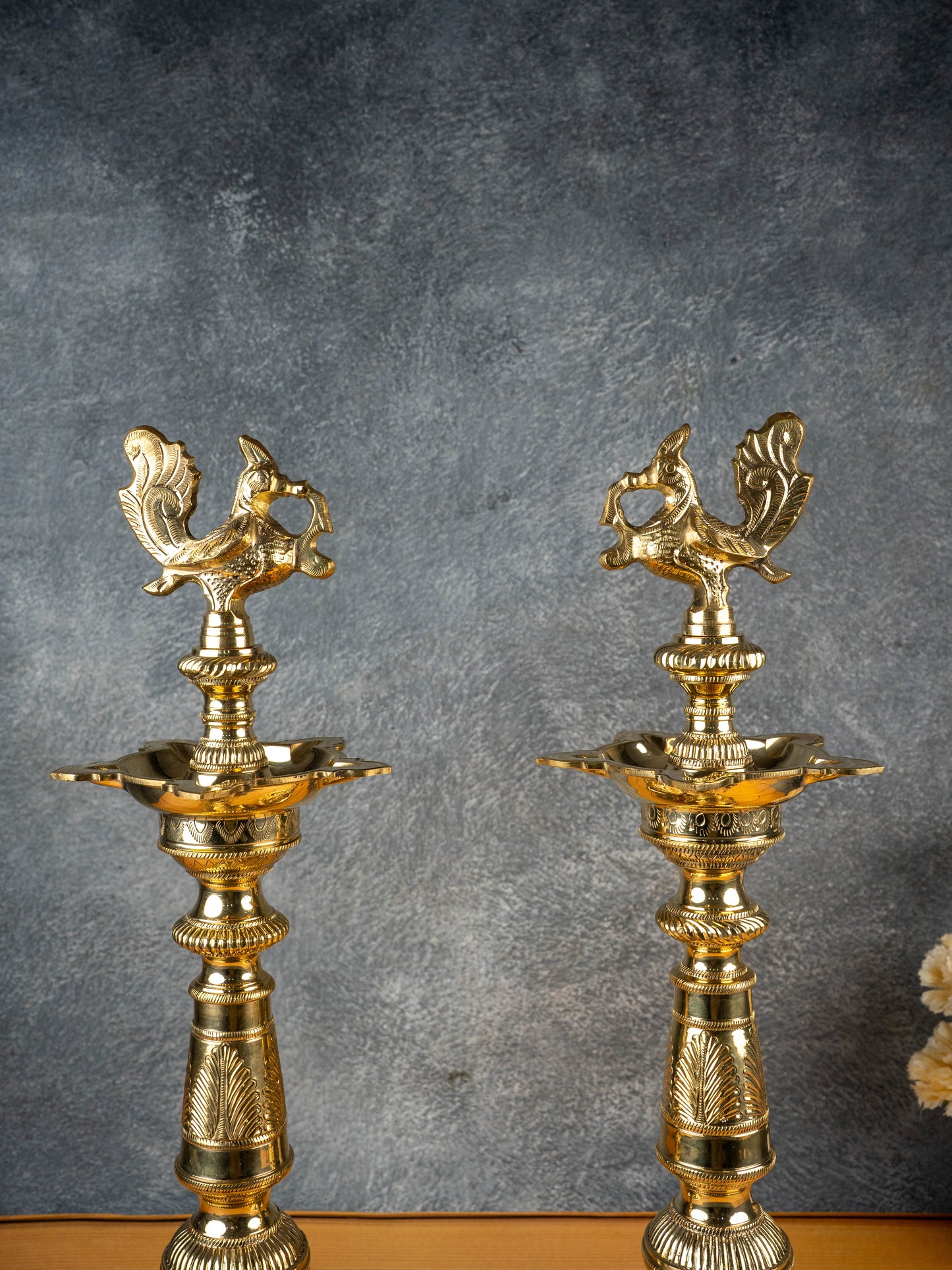 Brass Annapakshi Kuthu Vilakku - 21 inch - WL5506