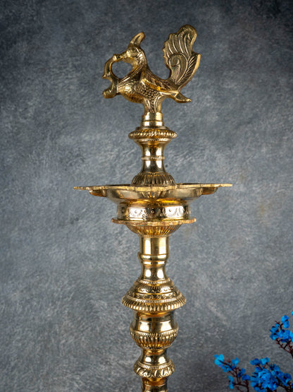 Brass Annapakshi Kuthu Vilakku - 28 inch - WL5508
