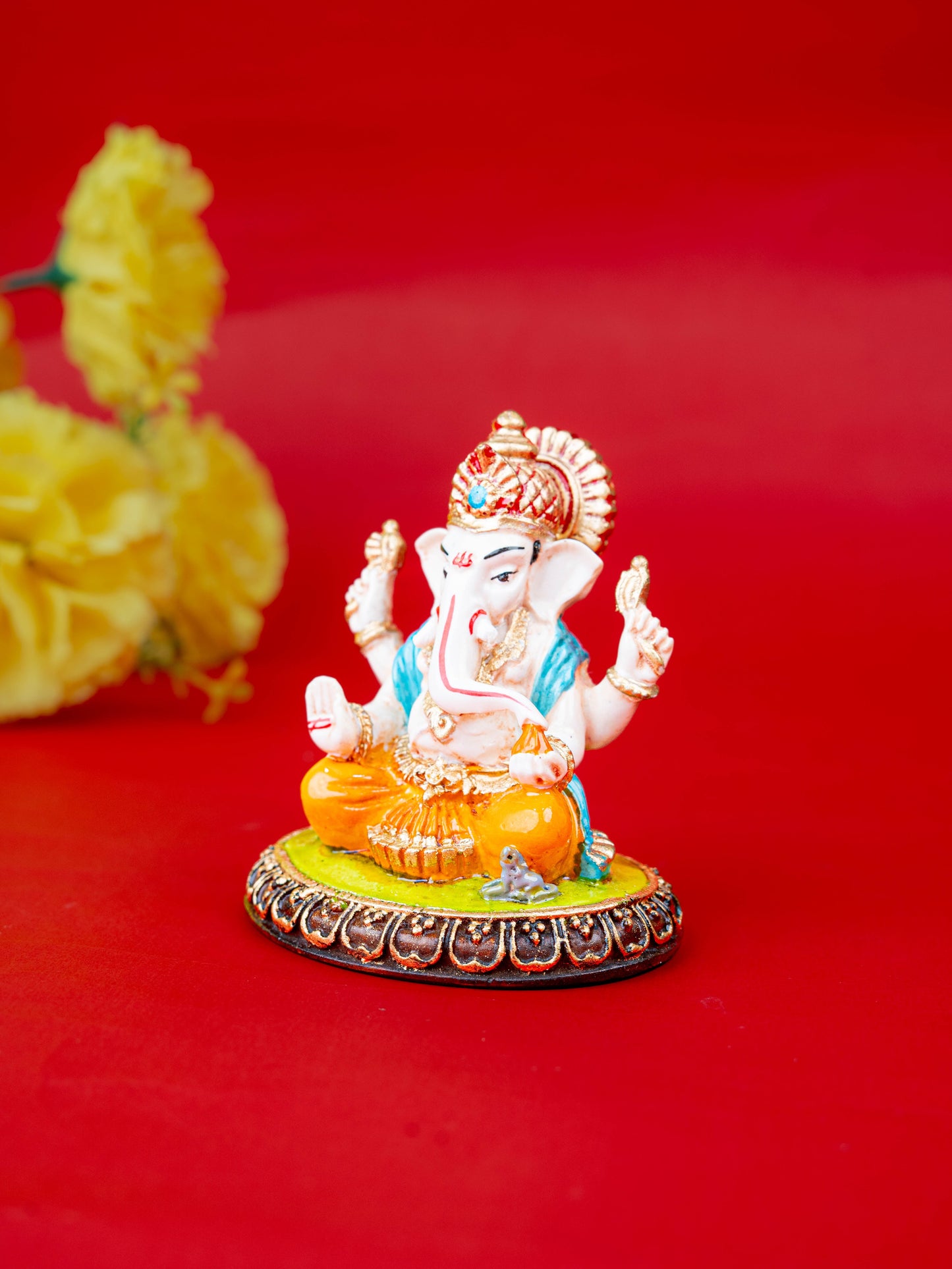 Polystone Ganesha Idol - 3 inch - WL5516