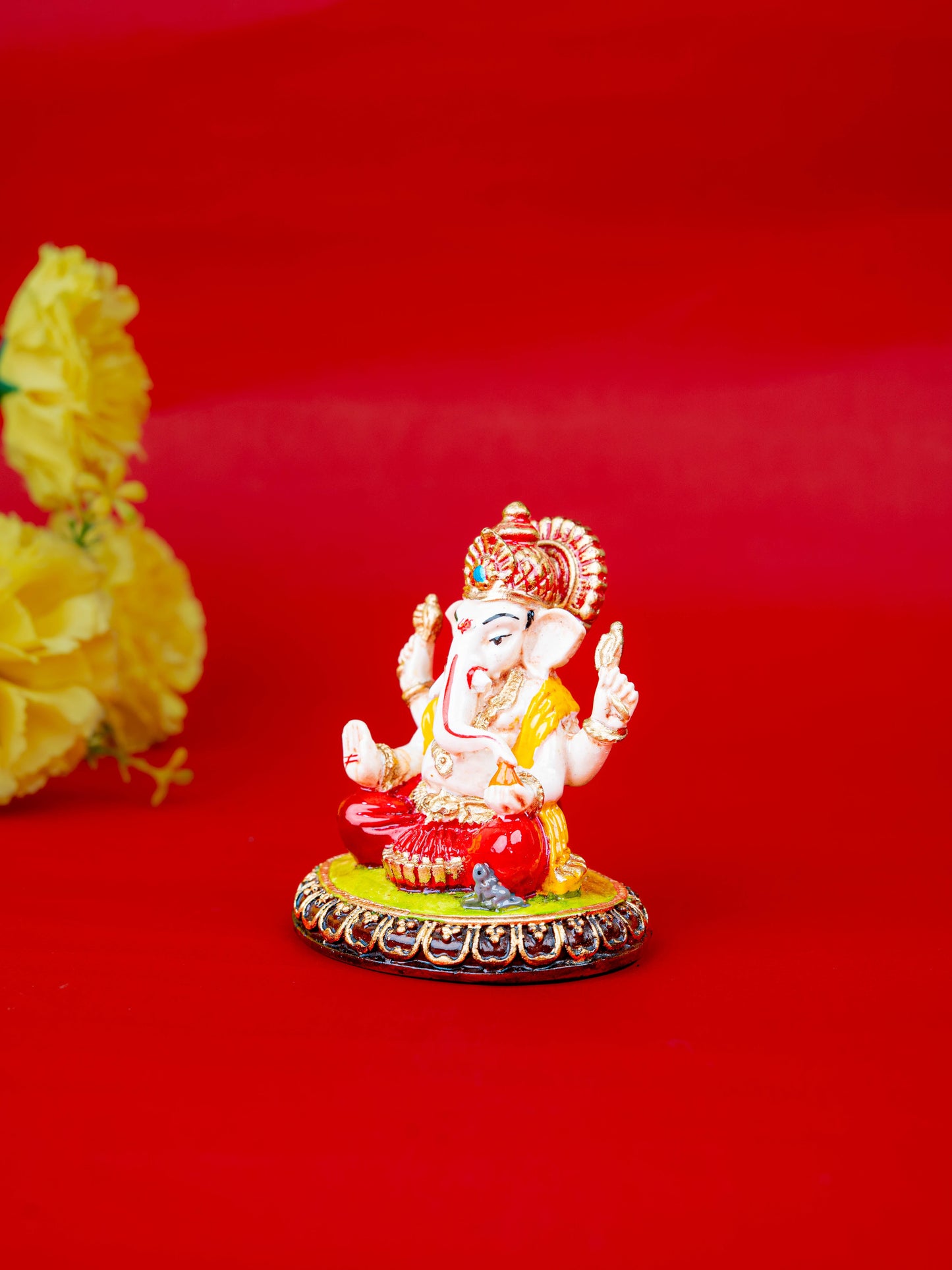 Polystone Ganesha Idol - 3 inch - WL5516