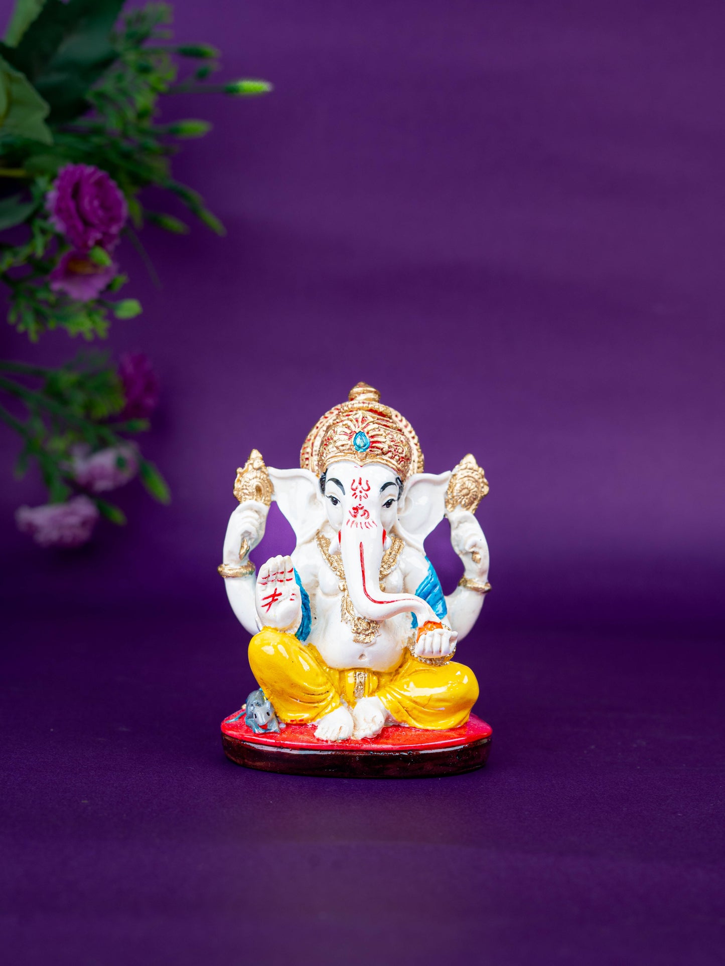 Polystone Ganesha Idol - 4 inch - WL5518