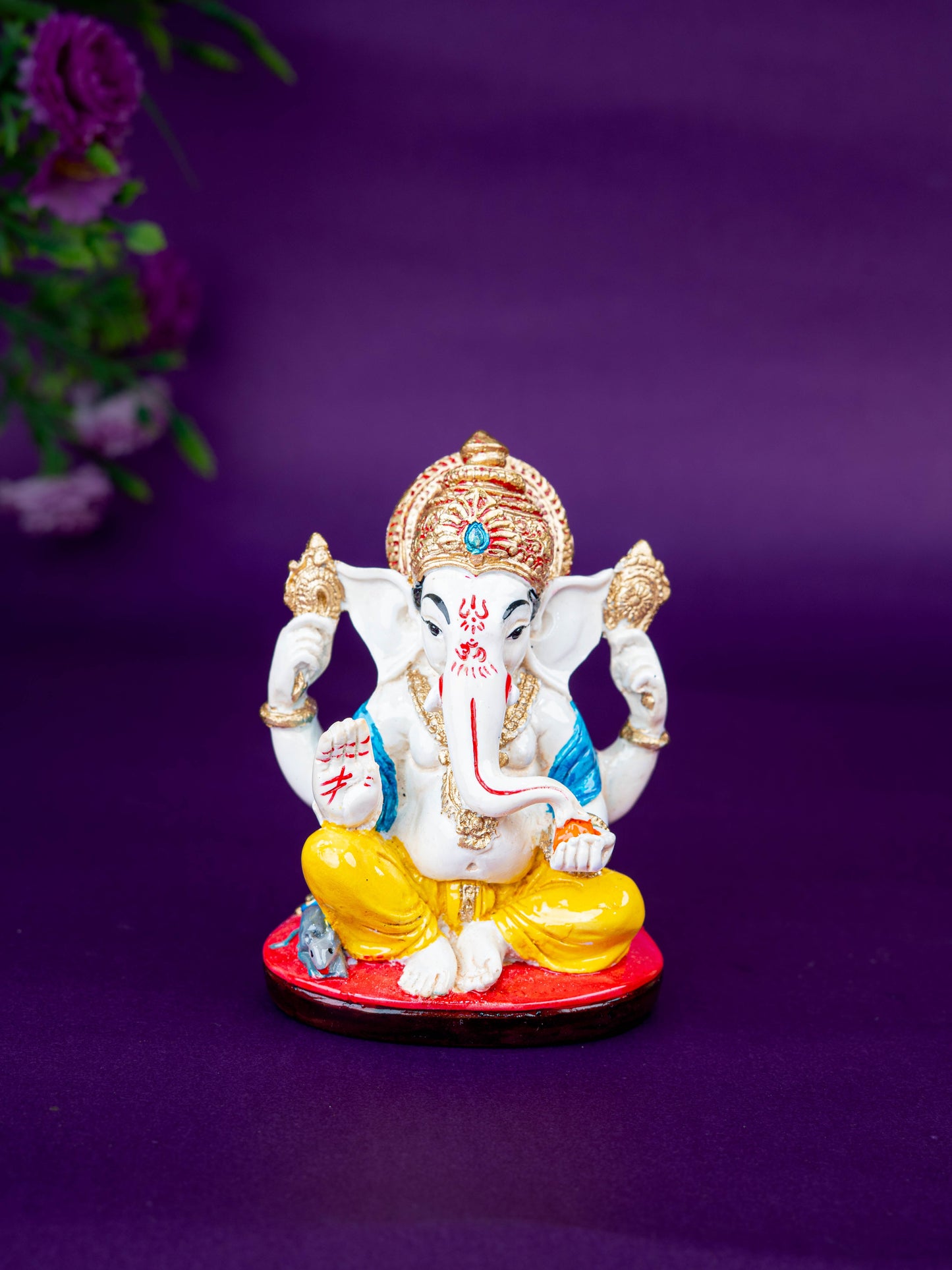 Polystone Ganesha Idol - 4 inch - WL5518