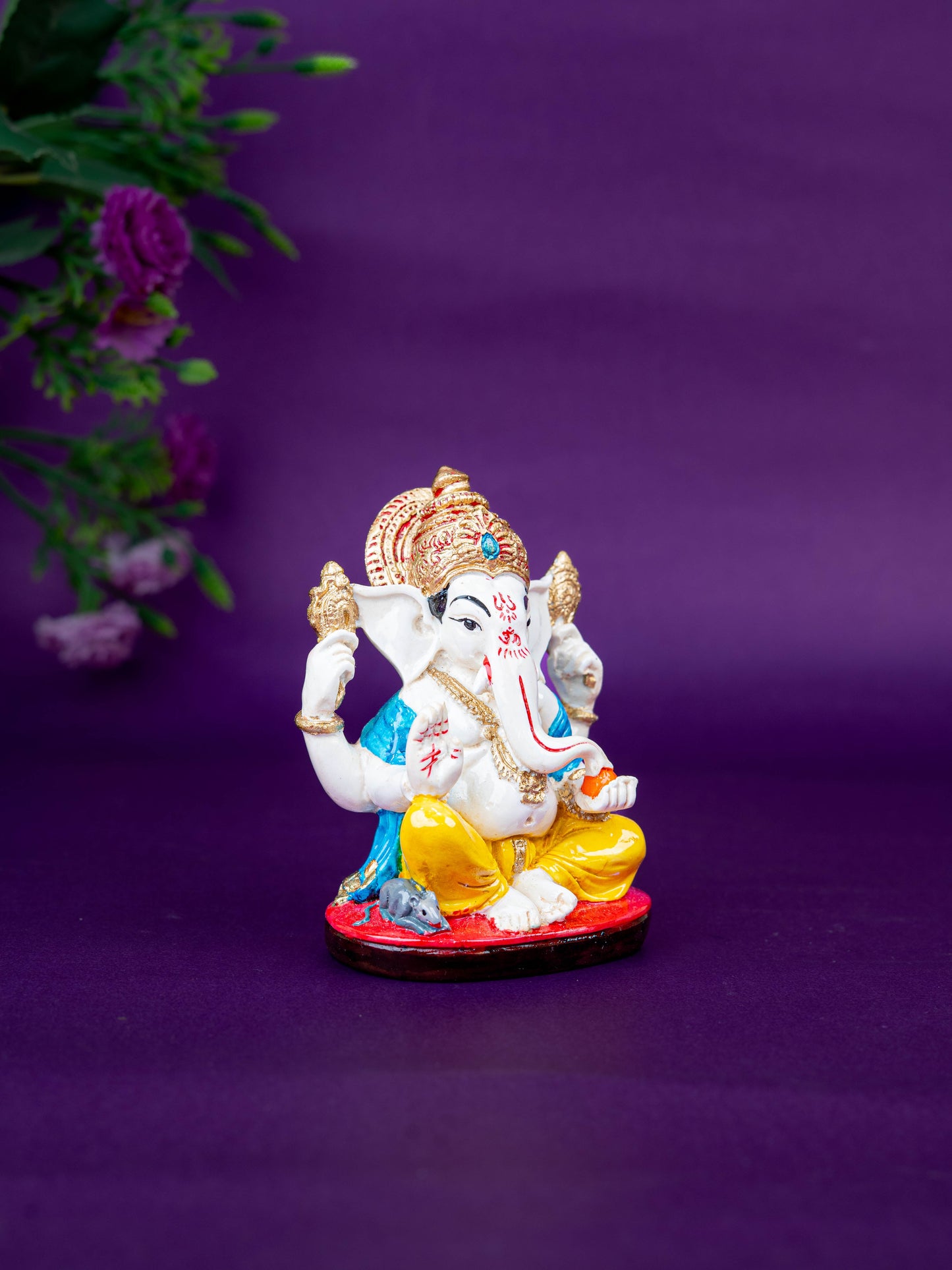 Polystone Ganesha Idol - 4 inch - WL5518