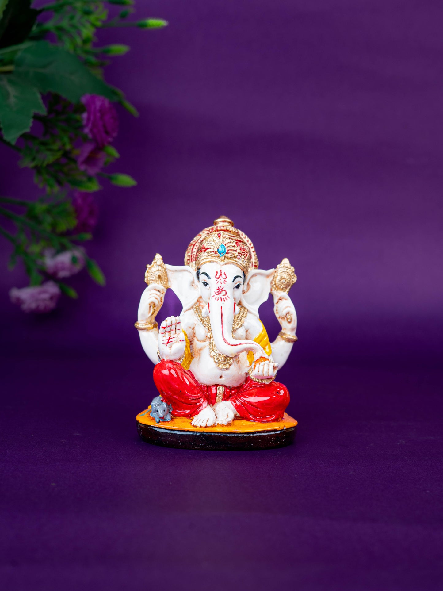 Polystone Ganesha Idol - 4 inch - WL5518
