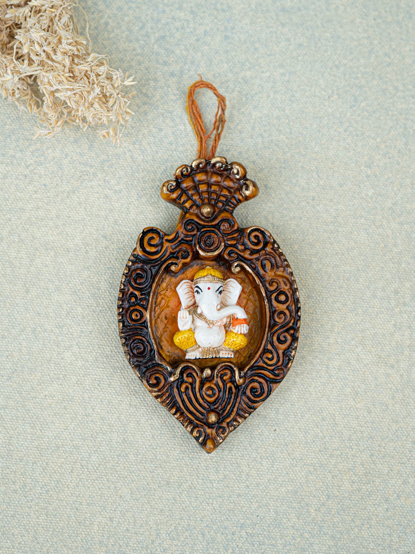 Polystone Ganesha Wall Hanging - 4 inch - WL5522