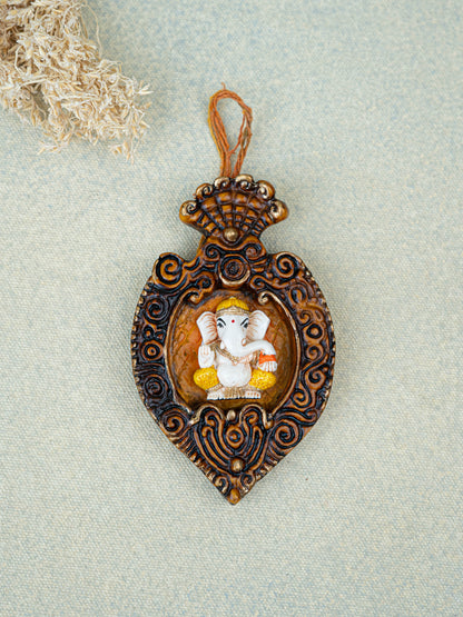 Polystone Ganesha Wall Hanging - 4 inch - WL5522