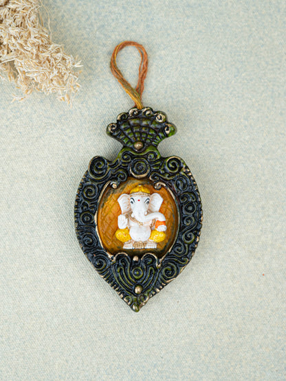 Polystone Ganesha Wall Hanging - 4 inch - WL5522