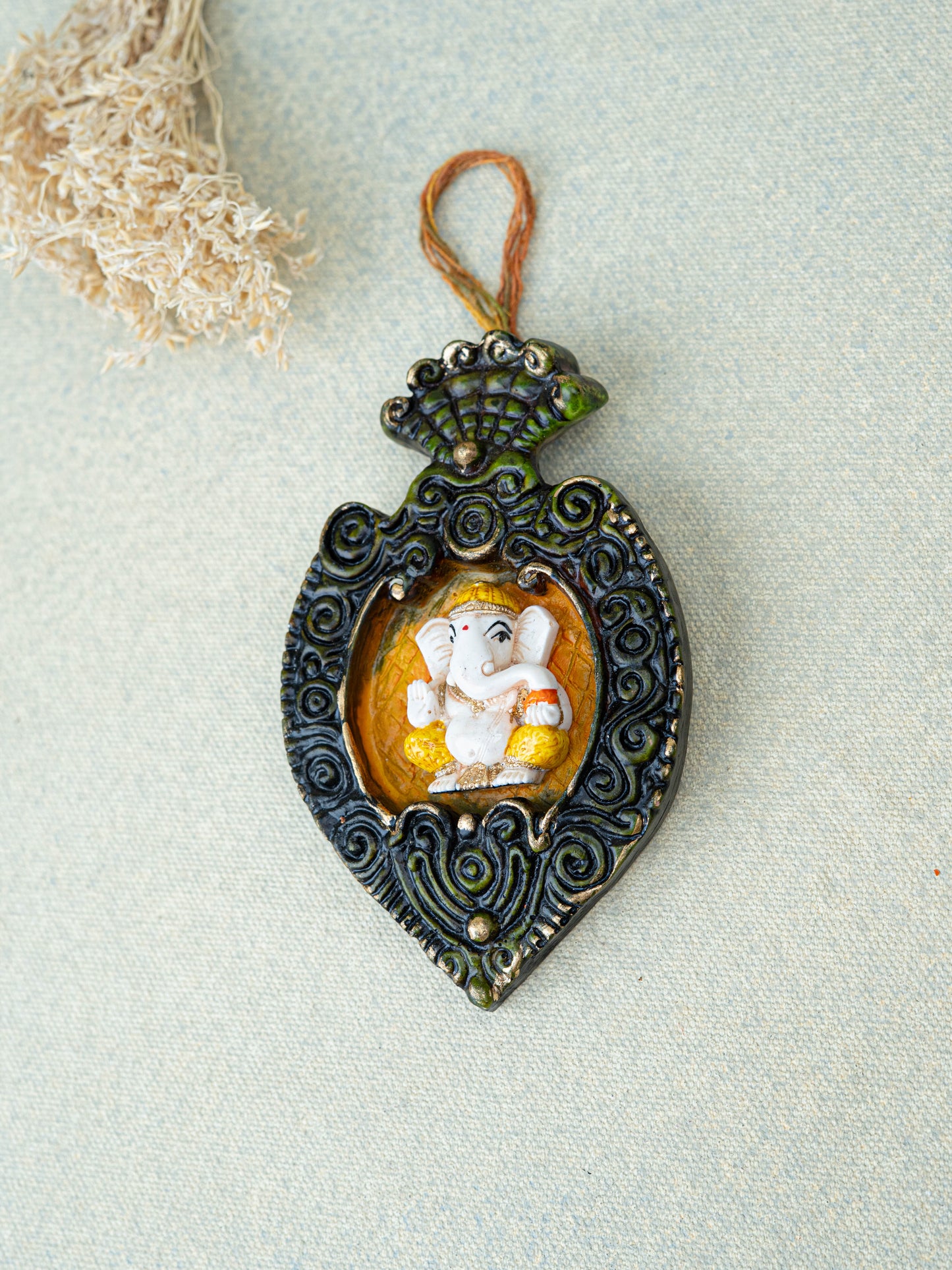 Polystone Ganesha Wall Hanging - 4 inch - WL5522