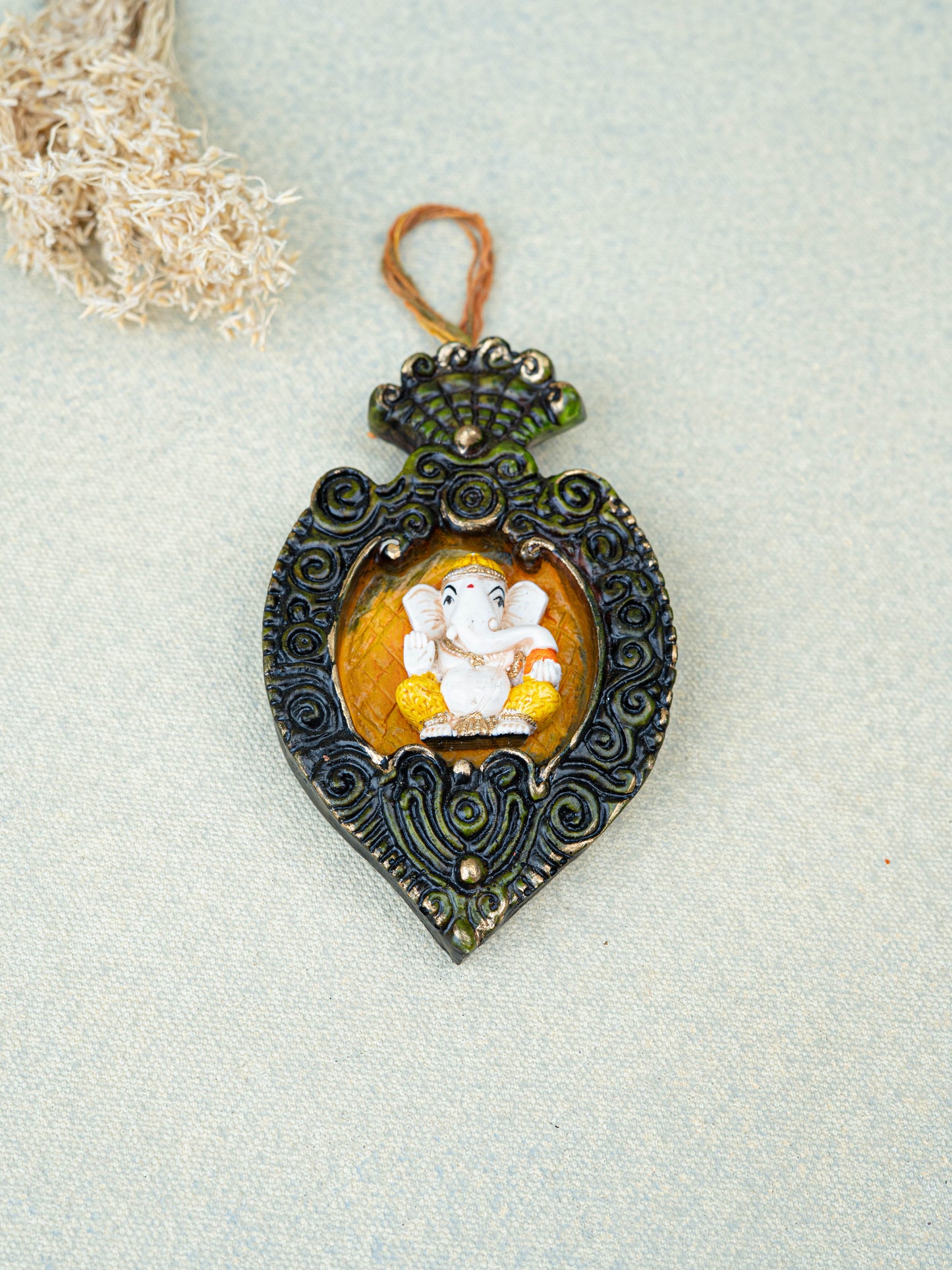Polystone Ganesha Wall Hanging - 4 inch - WL5522